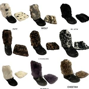 Multiple Colors Faux Fur Soft Costume Leg Warmers Boot Covers Dancewear Rave NWT